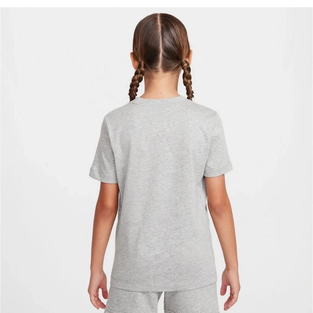 Nike Heather Gray Short Sleeve Tee with Orange Swoosh